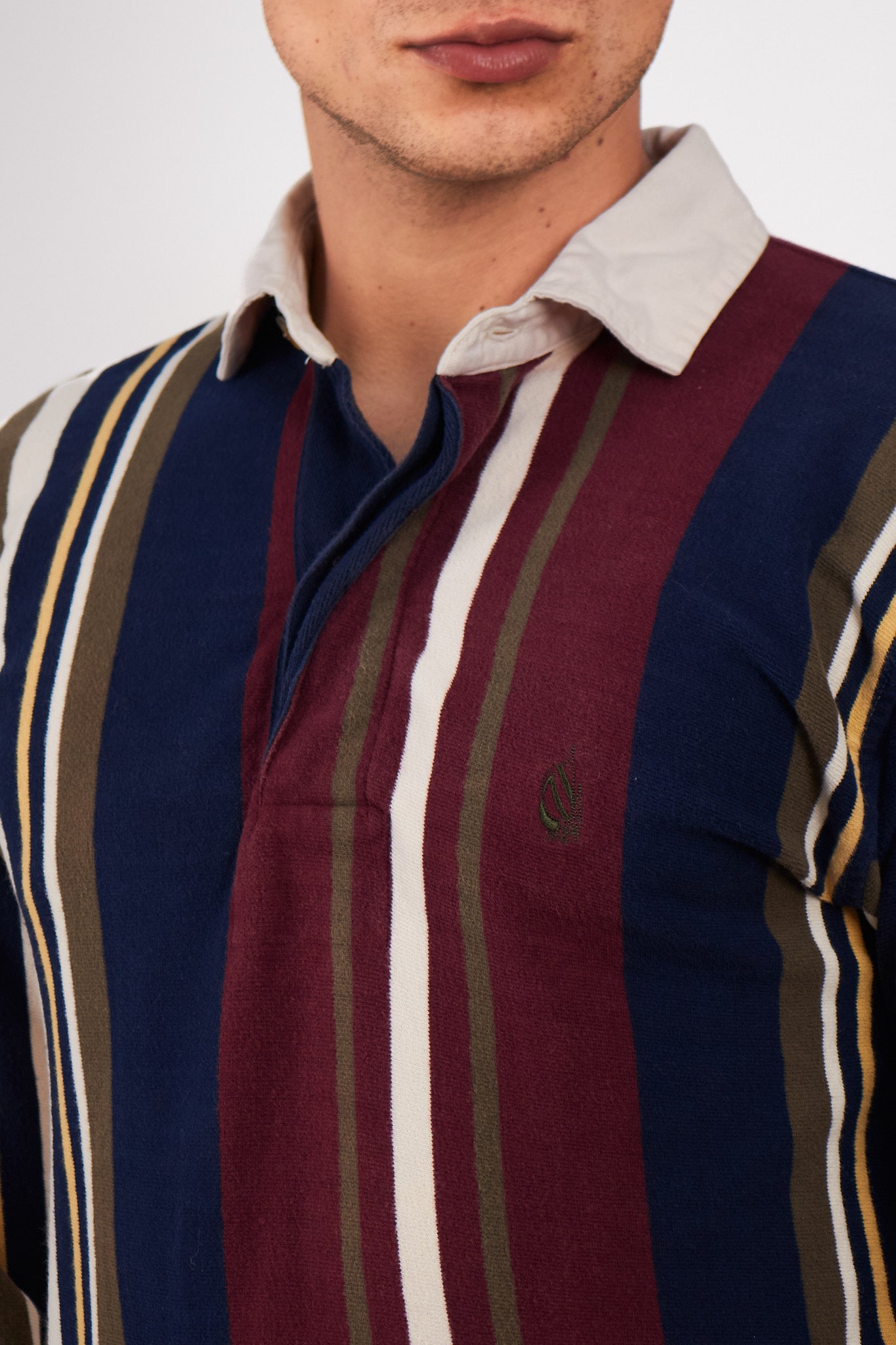 1990 Vintage Nautica Colorblock Striped Rugby (S/M)