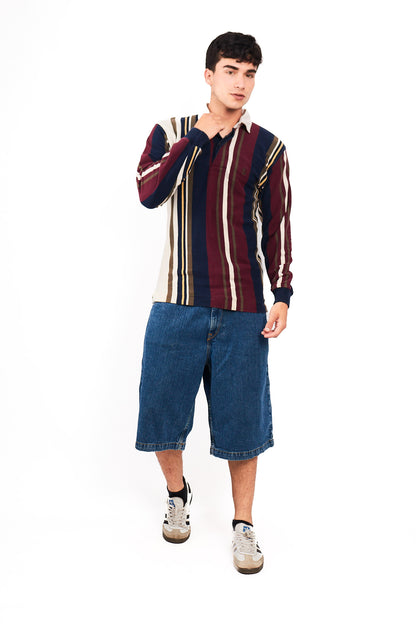 1990 Vintage Nautica Colorblock Striped Rugby (S/M)