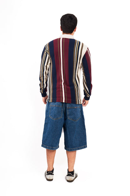 1990 Vintage Nautica Colorblock Striped Rugby (S/M)