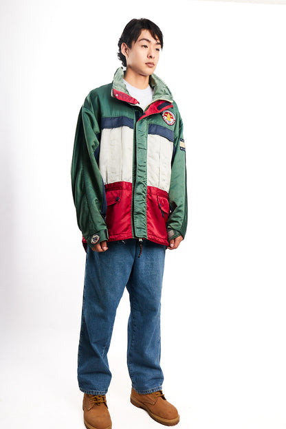 1990 Vintage Tommy Sailing Gear Colorblock Padded Jacket (L/XL)