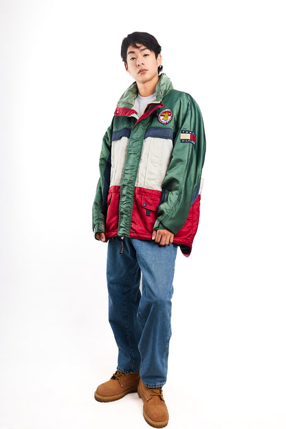 1990 Vintage Tommy Sailing Gear Colorblock Padded Jacket (L/XL)