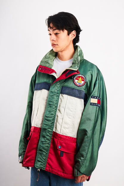 1990 Vintage Tommy Sailing Gear Colorblock Padded Jacket (L/XL)