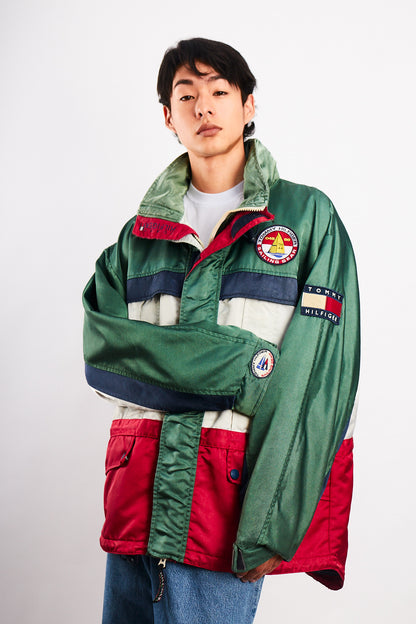 1990 Vintage Tommy Sailing Gear Colorblock Padded Jacket (L/XL)