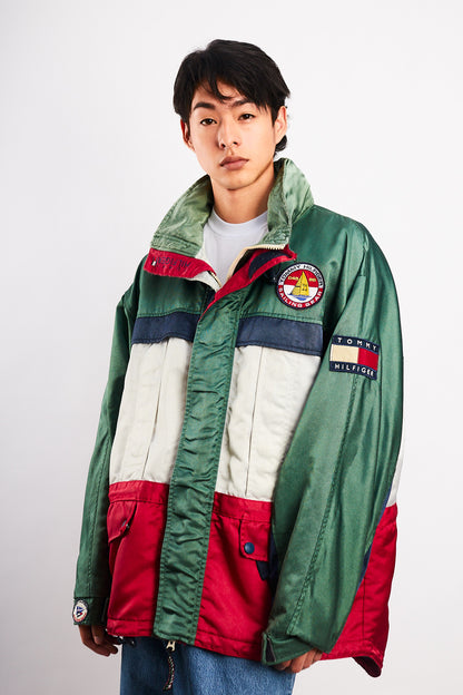 1990 Vintage Tommy Sailing Gear Colorblock Padded Jacket (L/XL)