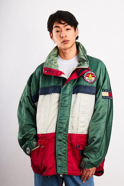 1990 Vintage Tommy Sailing Gear Colorblock Padded Jacket (L/XL)