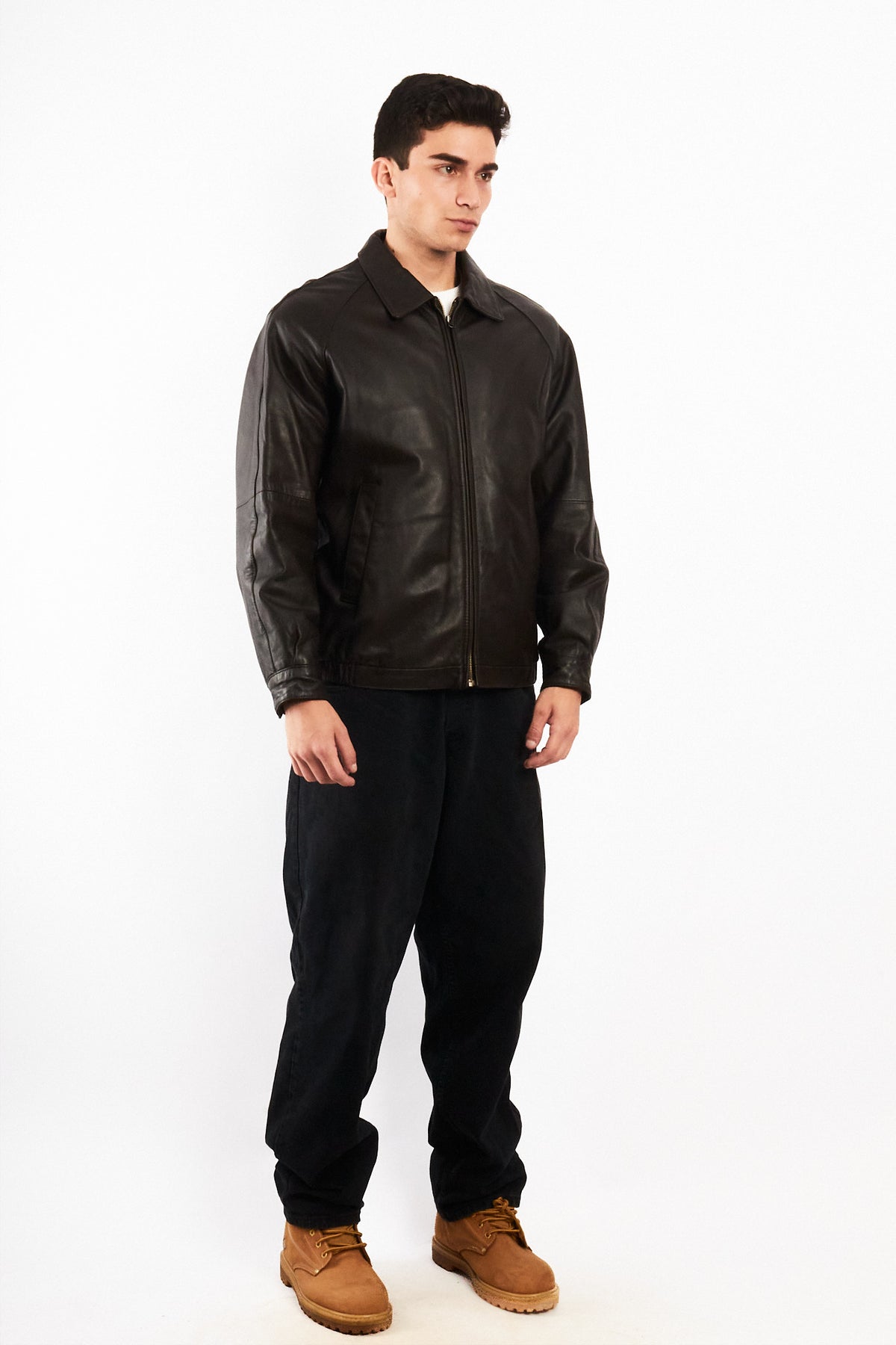 2010 Renzo Costa New Zealand Chocolate Leather Harrington (M)