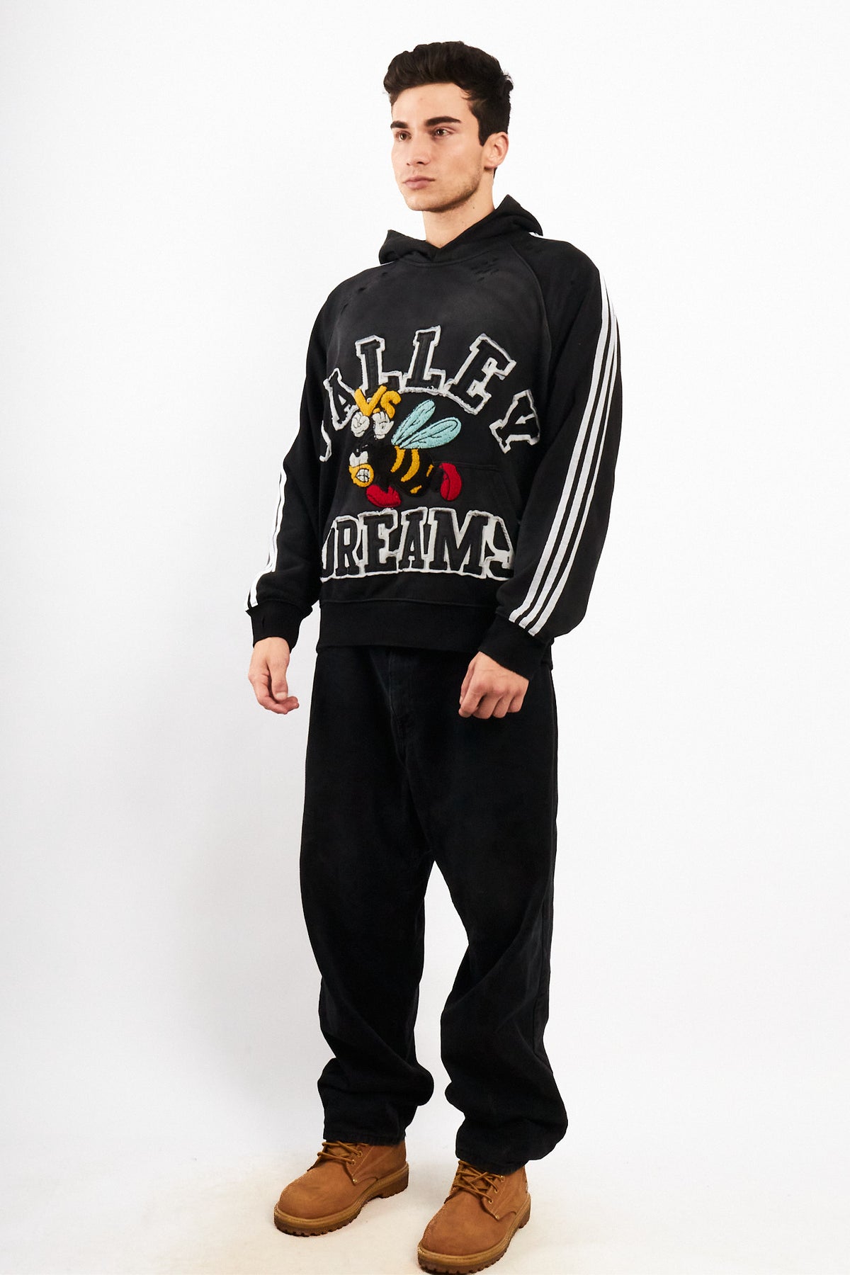 Valley Dreams Faded Black Oreo Hoodie (M/L)