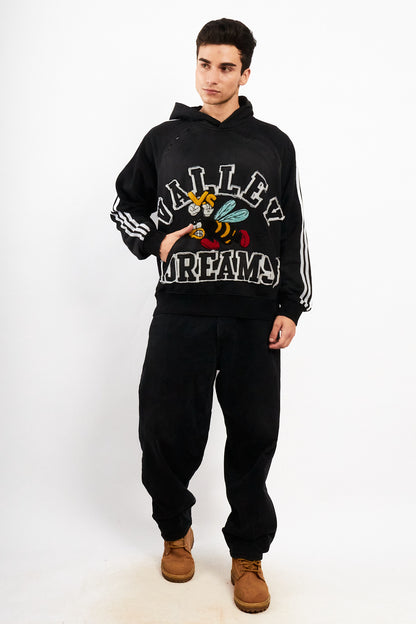 Valley Dreams Faded Black Oreo Hoodie (M/L)