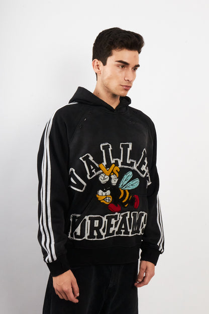 Valley Dreams Faded Black Oreo Hoodie (M/L)