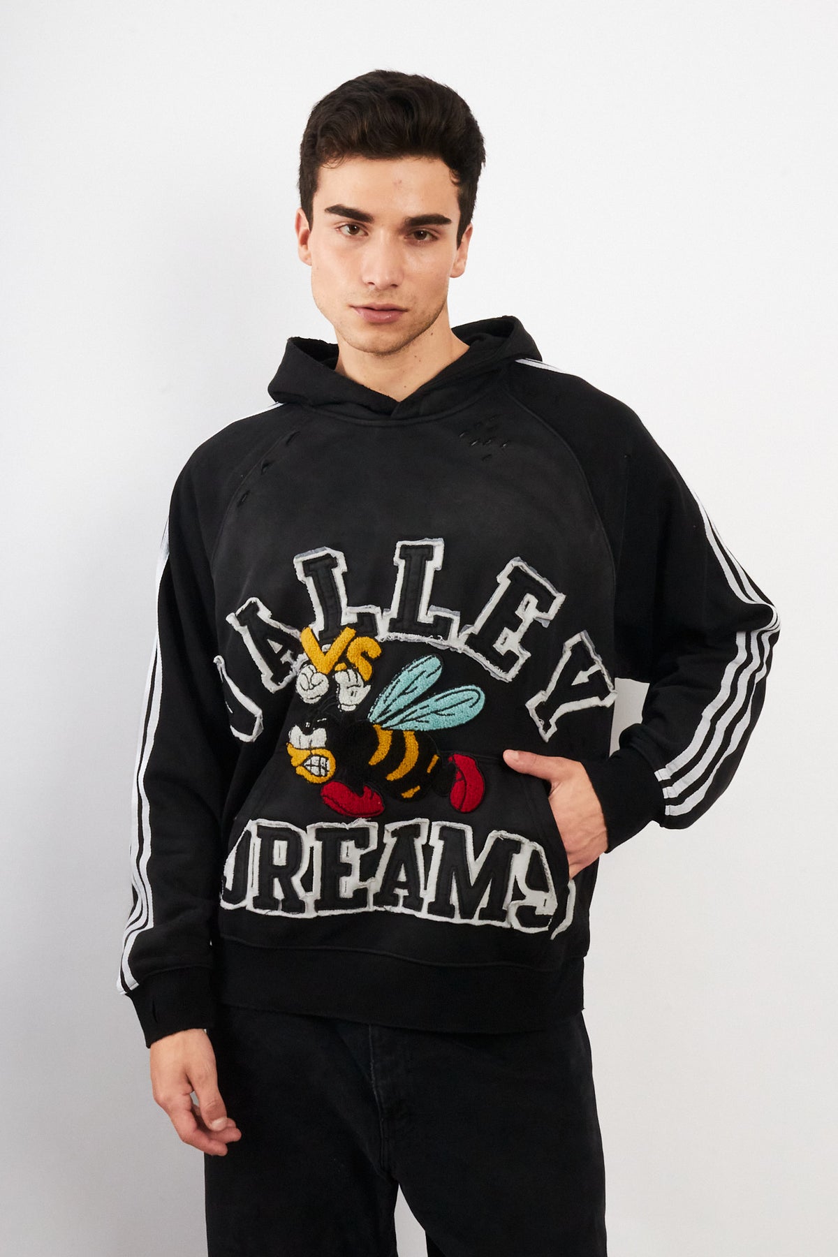 Valley Dreams Faded Black Oreo Hoodie (M/L)