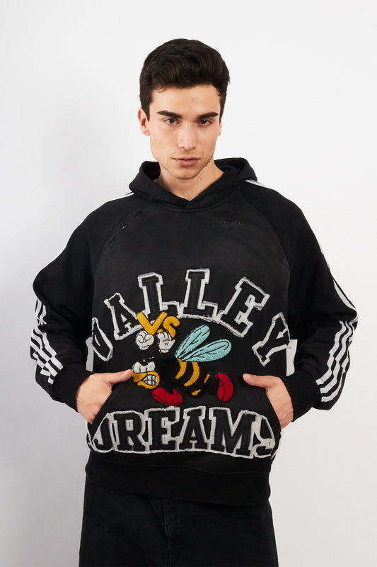 Valley Dreams Faded Black Oreo Hoodie (M/L)
