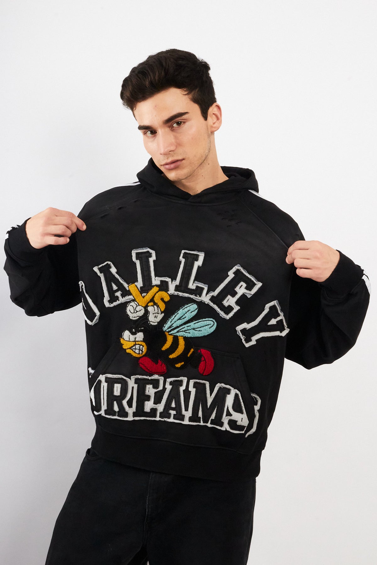 Valley Dreams Faded Black Oreo Hoodie (M/L)