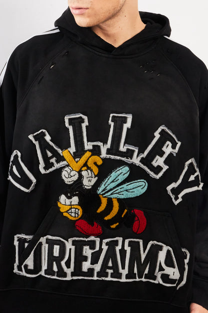 Valley Dreams Faded Black Oreo Hoodie (M/L)