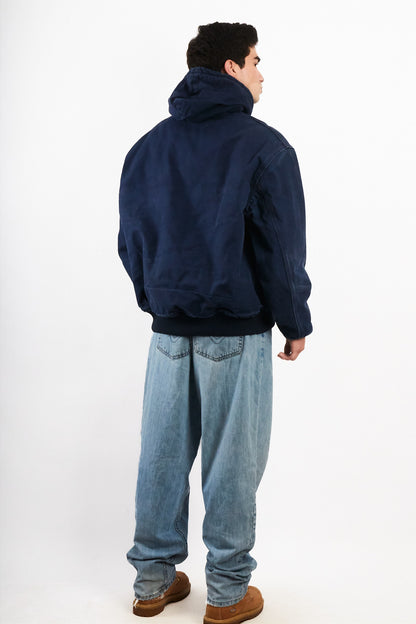 2000 Vintage Carhartt J130 Faded Dark Navy Duck Active Jacket (M/L)
