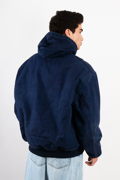 2000 Vintage Carhartt J130 Faded Dark Navy Duck Active Jacket (M/L)