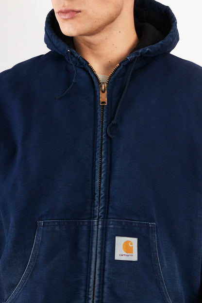 2000 Vintage Carhartt J130 Faded Dark Navy Duck Active Jacket (M/L)