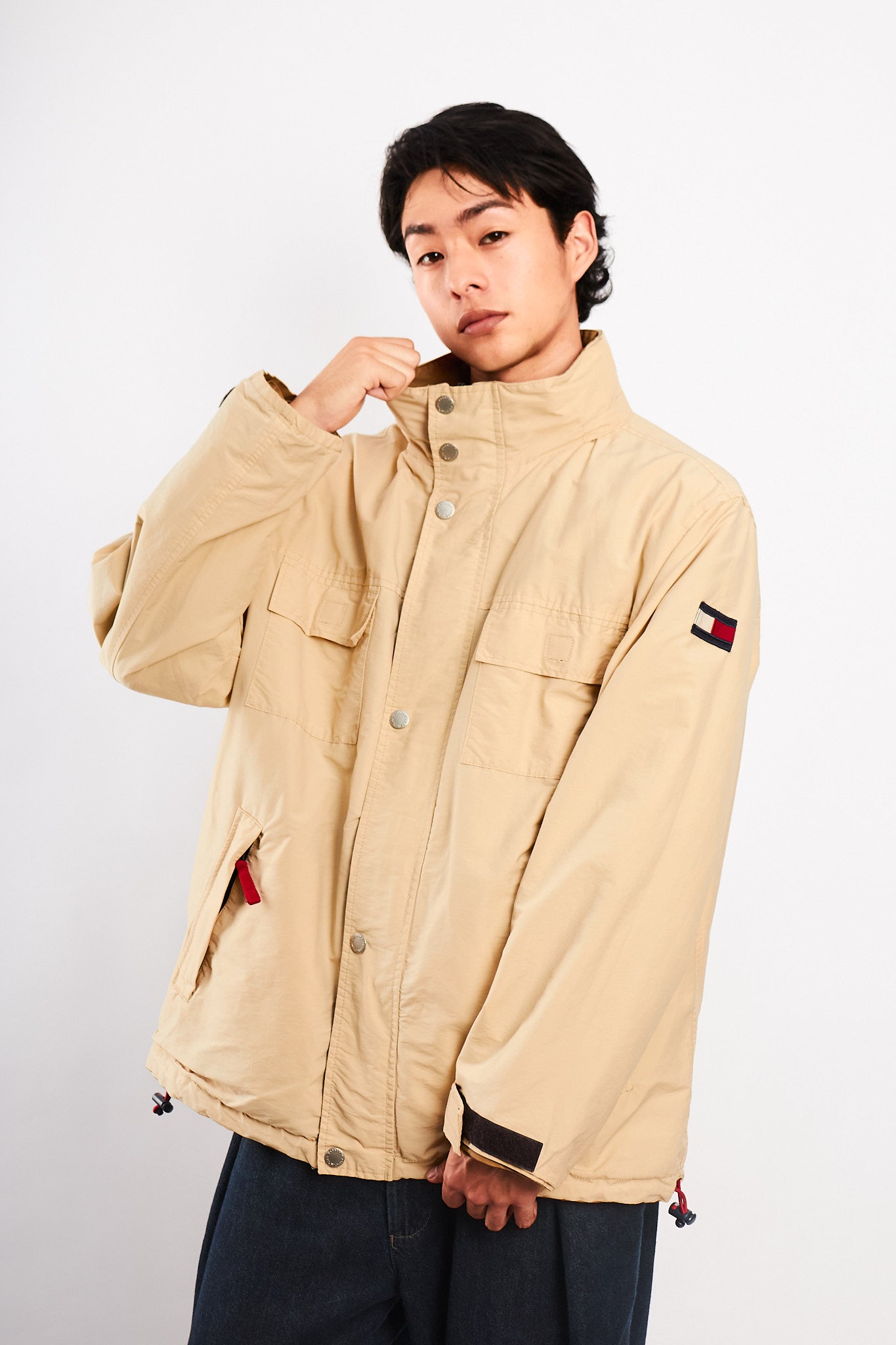 2000 Vintage Tommy Hilfiger Reversible Cargo Parka (L)