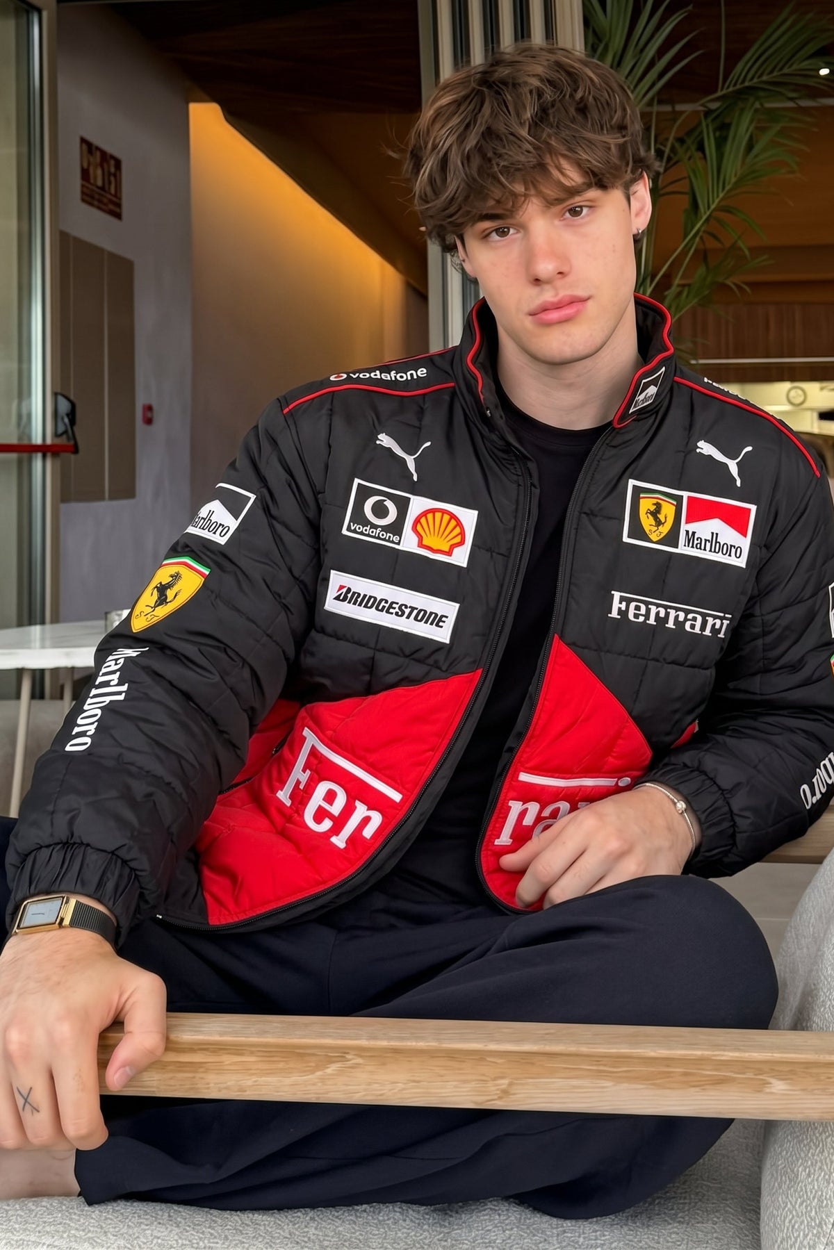 F1 Scuderia Ferrari Schumacher Black Edition Racing Jacket