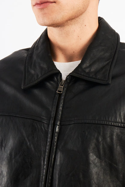 2000 Vintage Columbia Leather Harrington Jacket (L/XL)