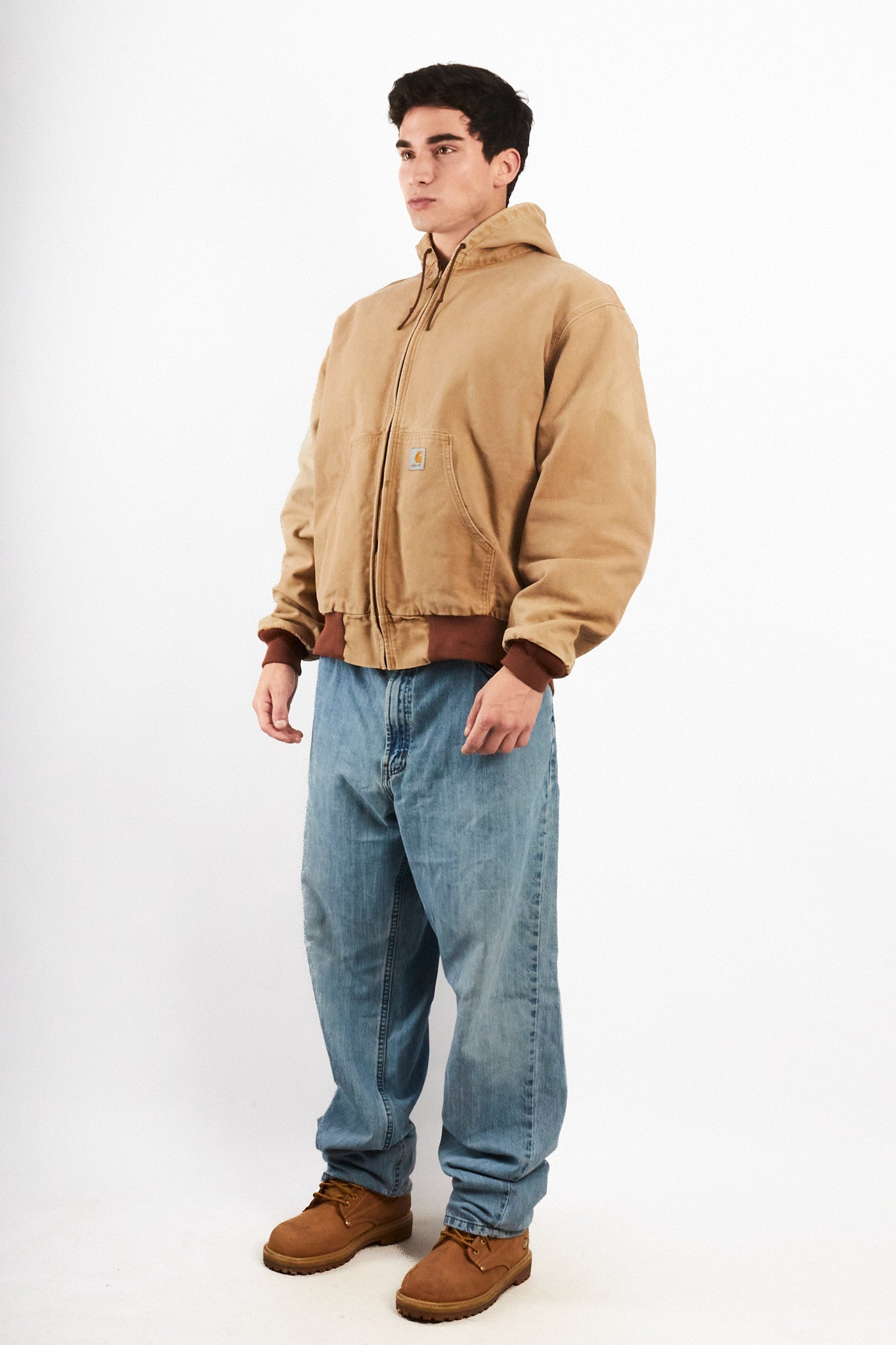 2000 Vintage Carhartt J131 Camel Sunfaded Active Jacket (M/L)
