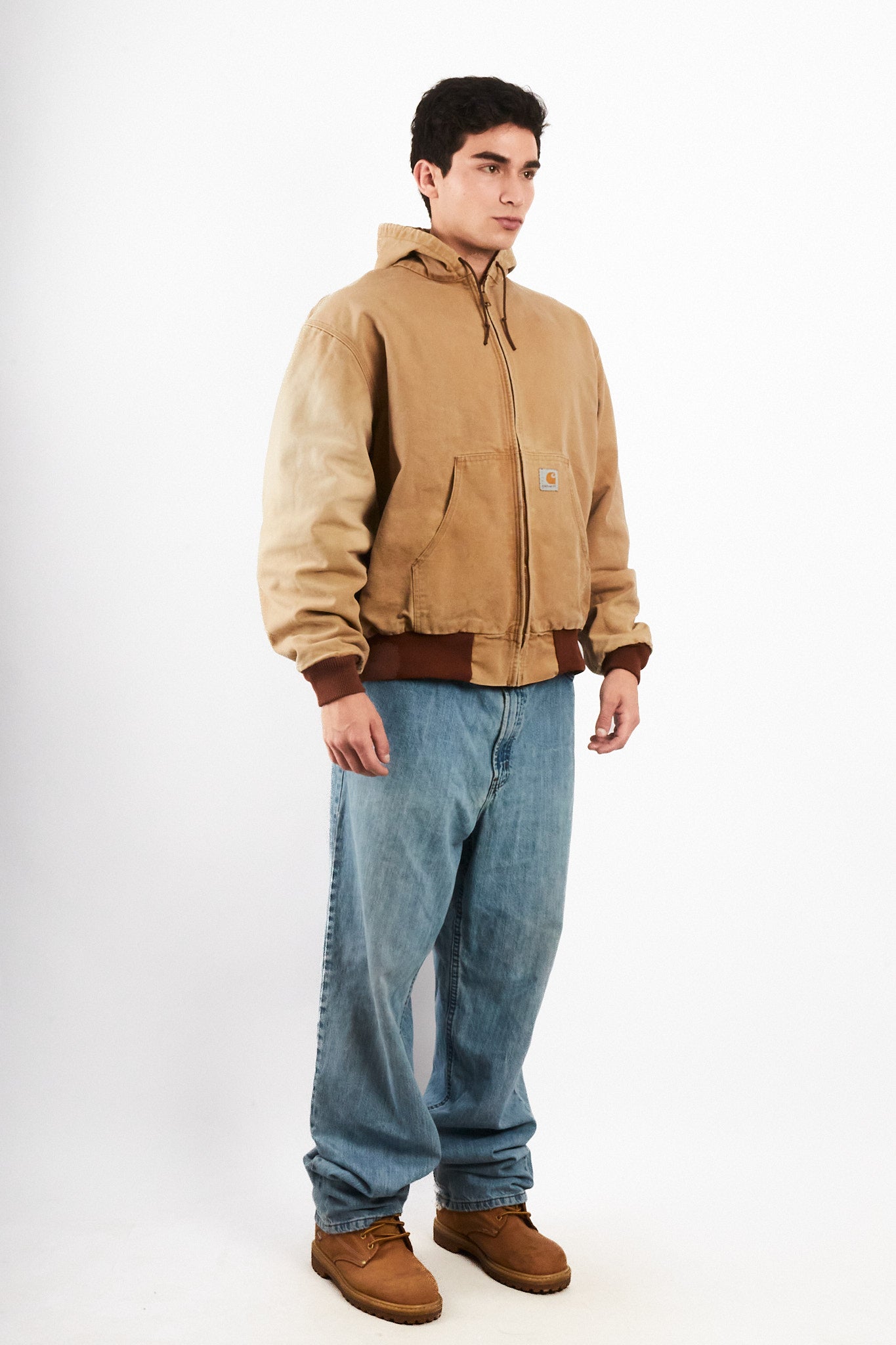 2000 Vintage Carhartt J131 Camel Sunfaded Active Jacket (M/L)