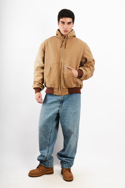 2000 Vintage Carhartt J131 Camel Sunfaded Active Jacket (M/L)