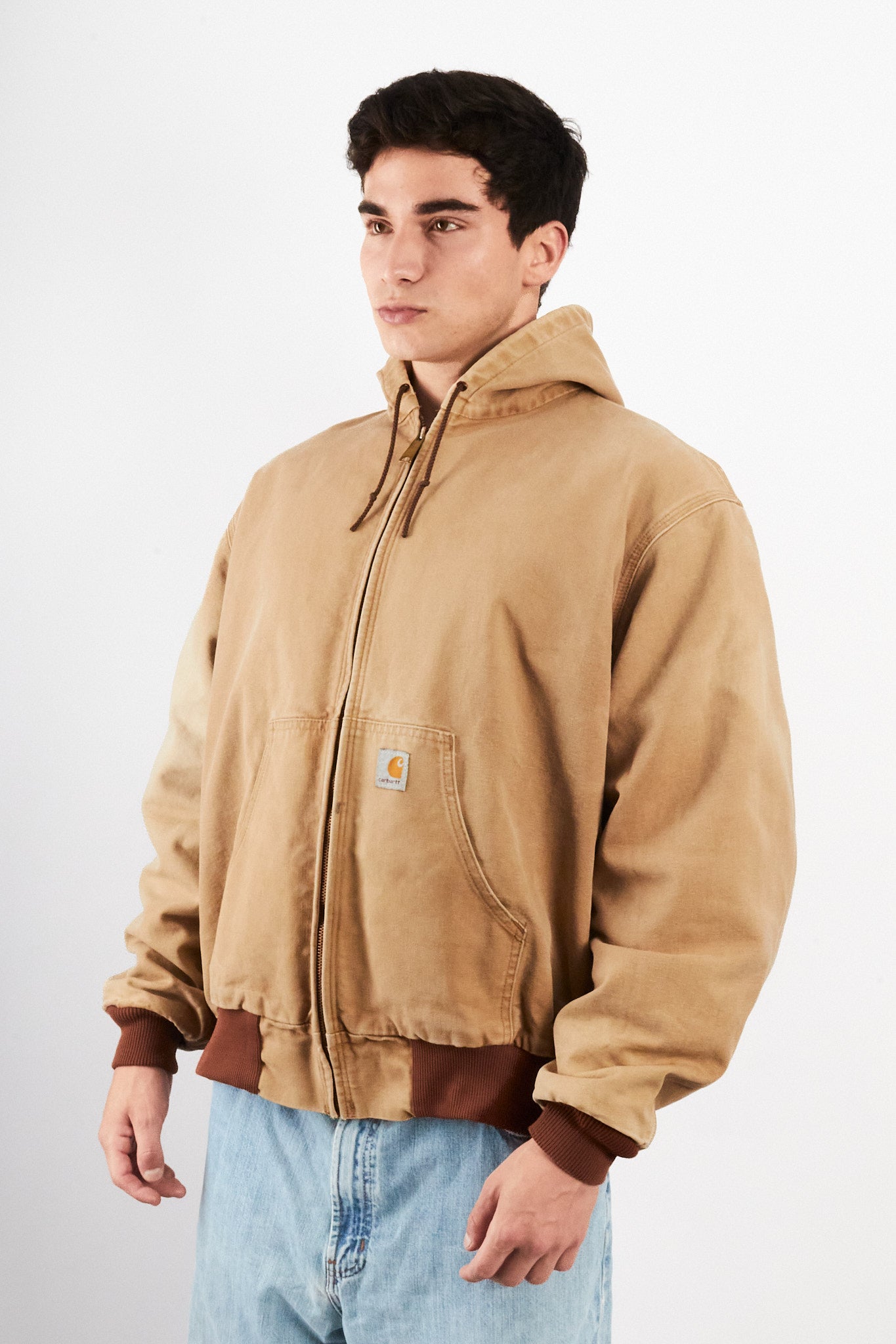 2000 Vintage Carhartt J131 Camel Sunfaded Active Jacket (M/L)