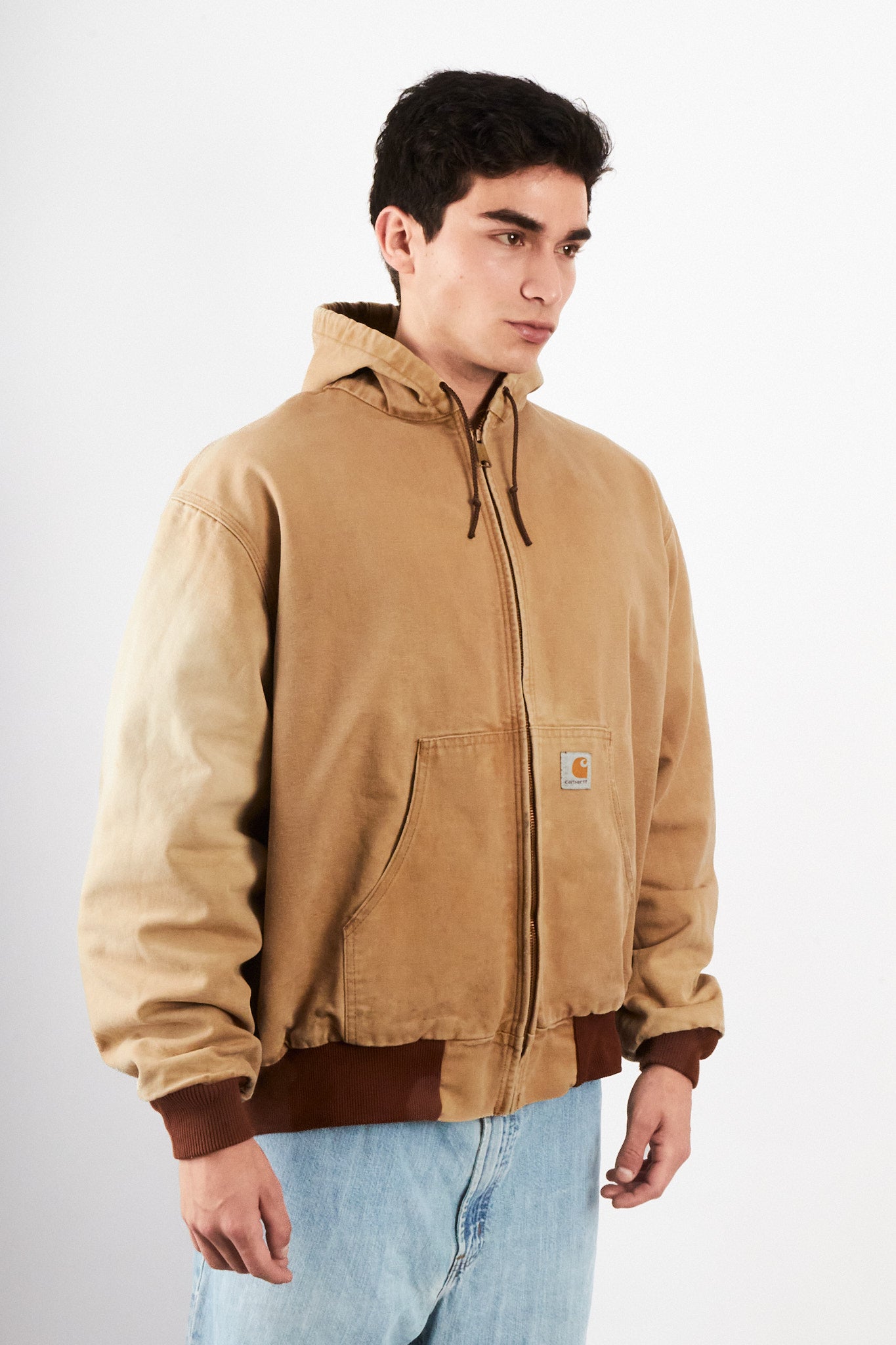 2000 Vintage Carhartt J131 Camel Sunfaded Active Jacket (M/L)