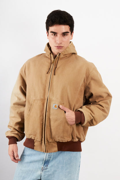 2000 Vintage Carhartt J131 Camel Sunfaded Active Jacket (M/L)