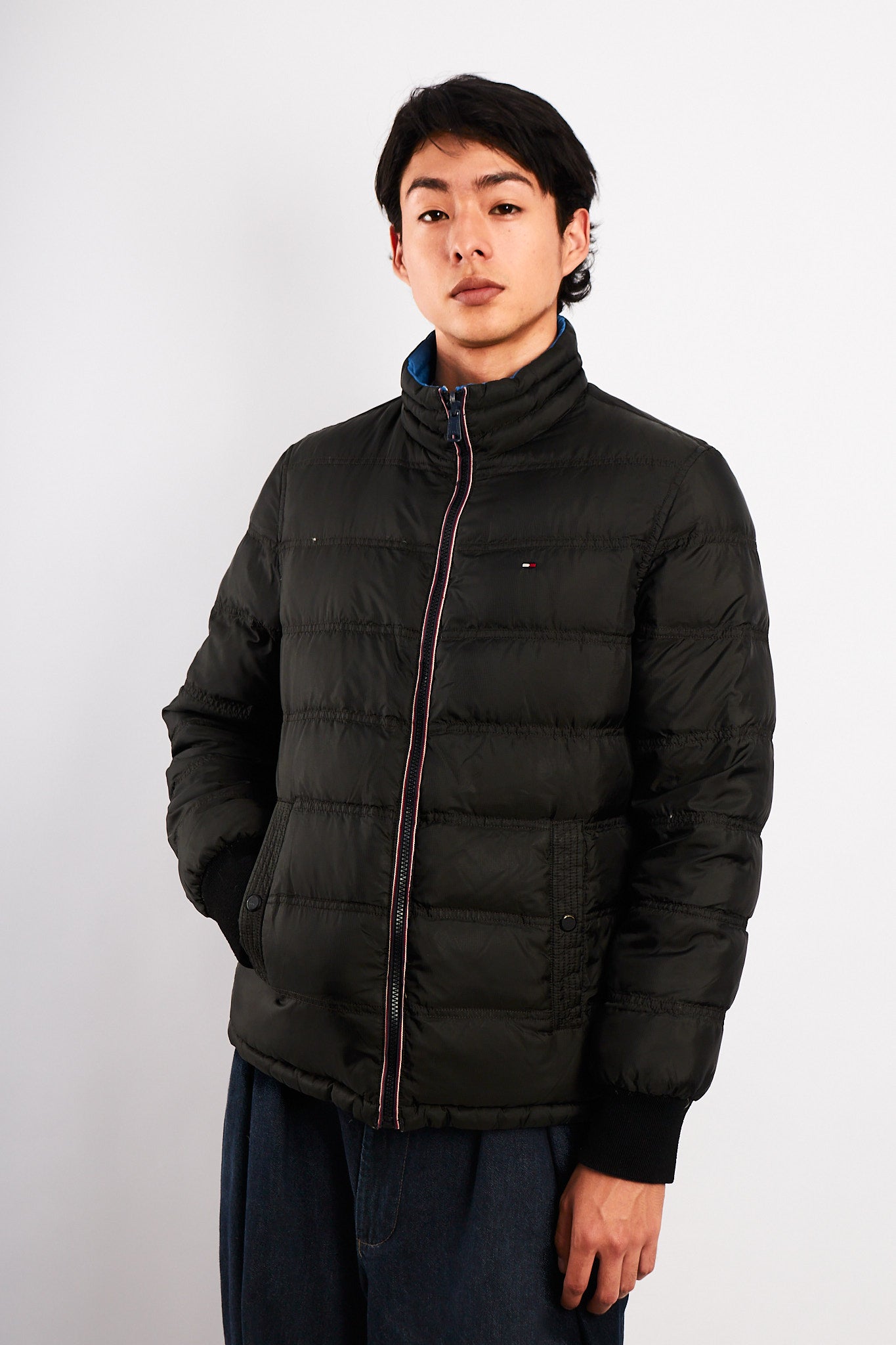 2000 Vintage Tommy Hilfiger Reversible Down Puffer Jacket (S/M)
