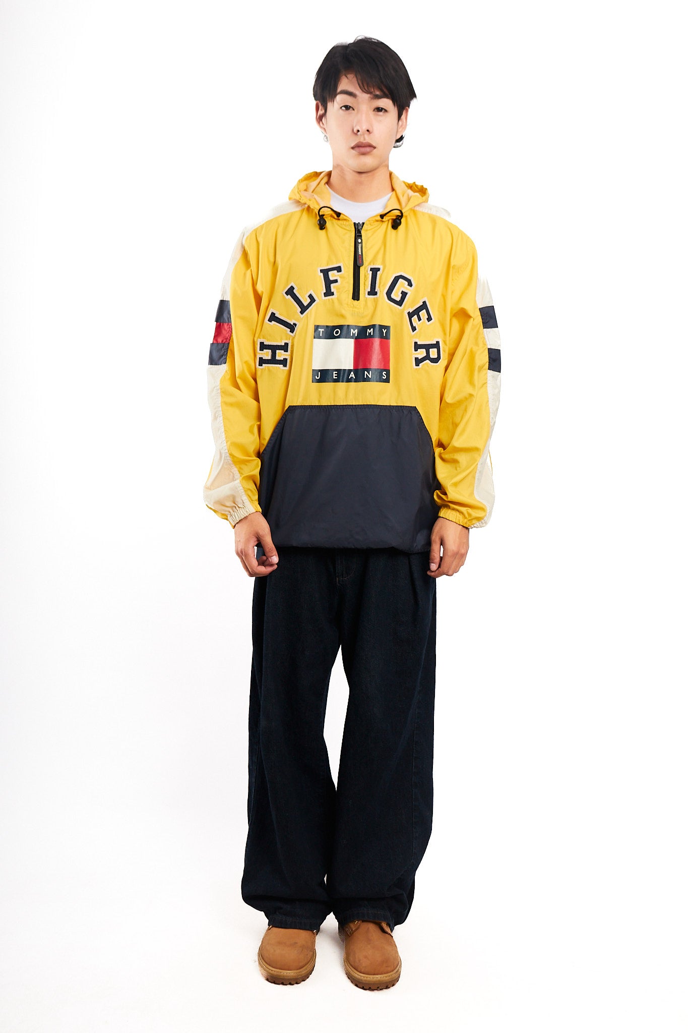 1990 Vintage Tommy Jeans Flag Big Logo Anorak (L/XL)