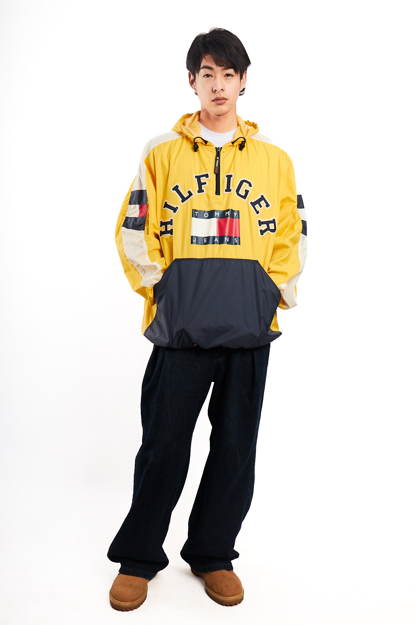 1990 Vintage Tommy Jeans Flag Big Logo Anorak (L/XL)