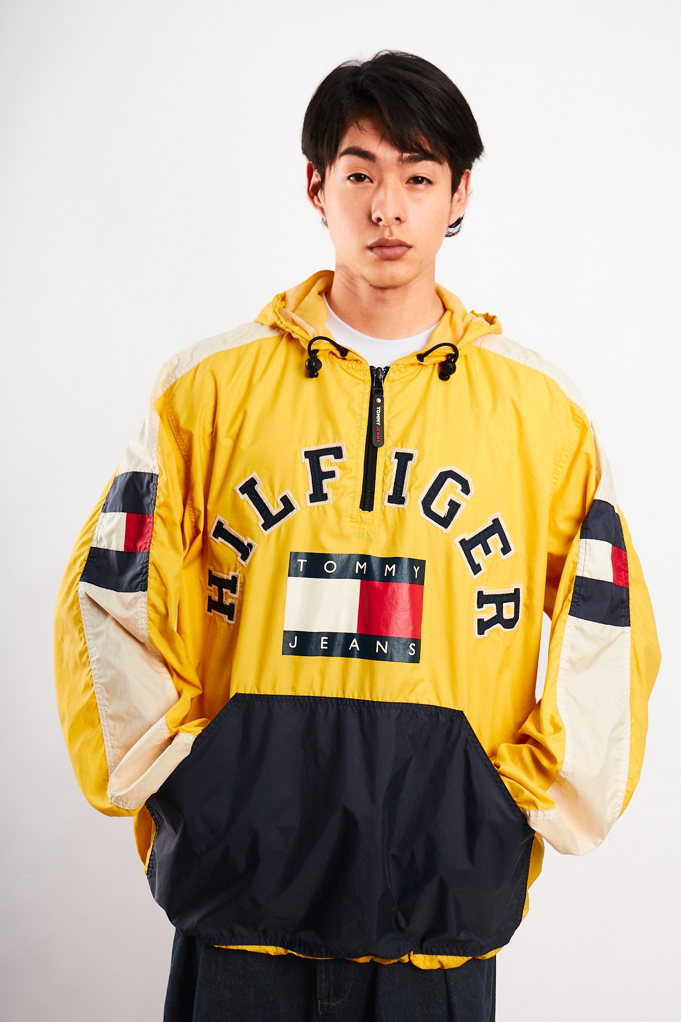 1990 Vintage Tommy Jeans Flag Big Logo Anorak (L/XL)