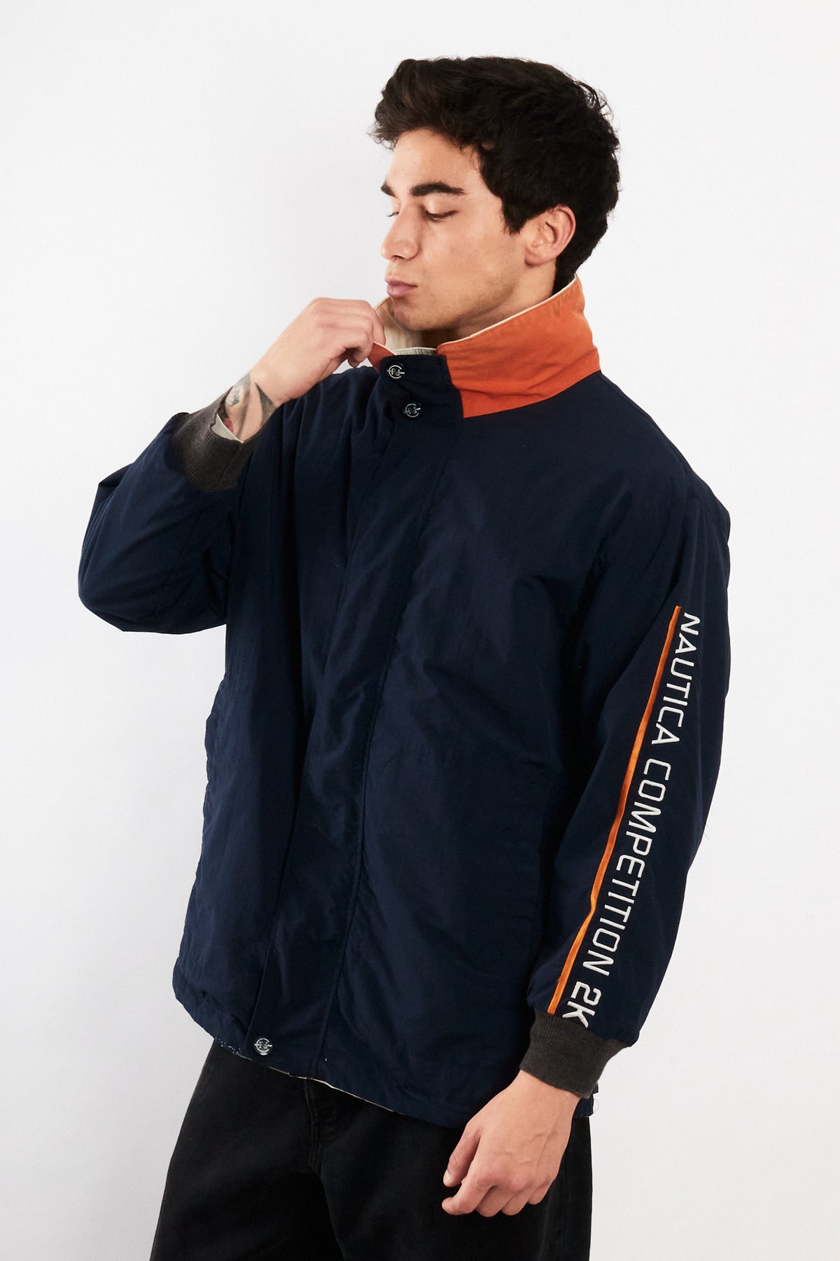 2000 Vintage Nautica Competition Impermeable Reversible Parka (M)