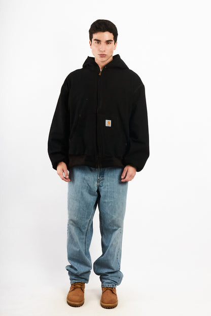 2000 Vintage Carhartt J131 Black Active Jacket (XL/XXL)