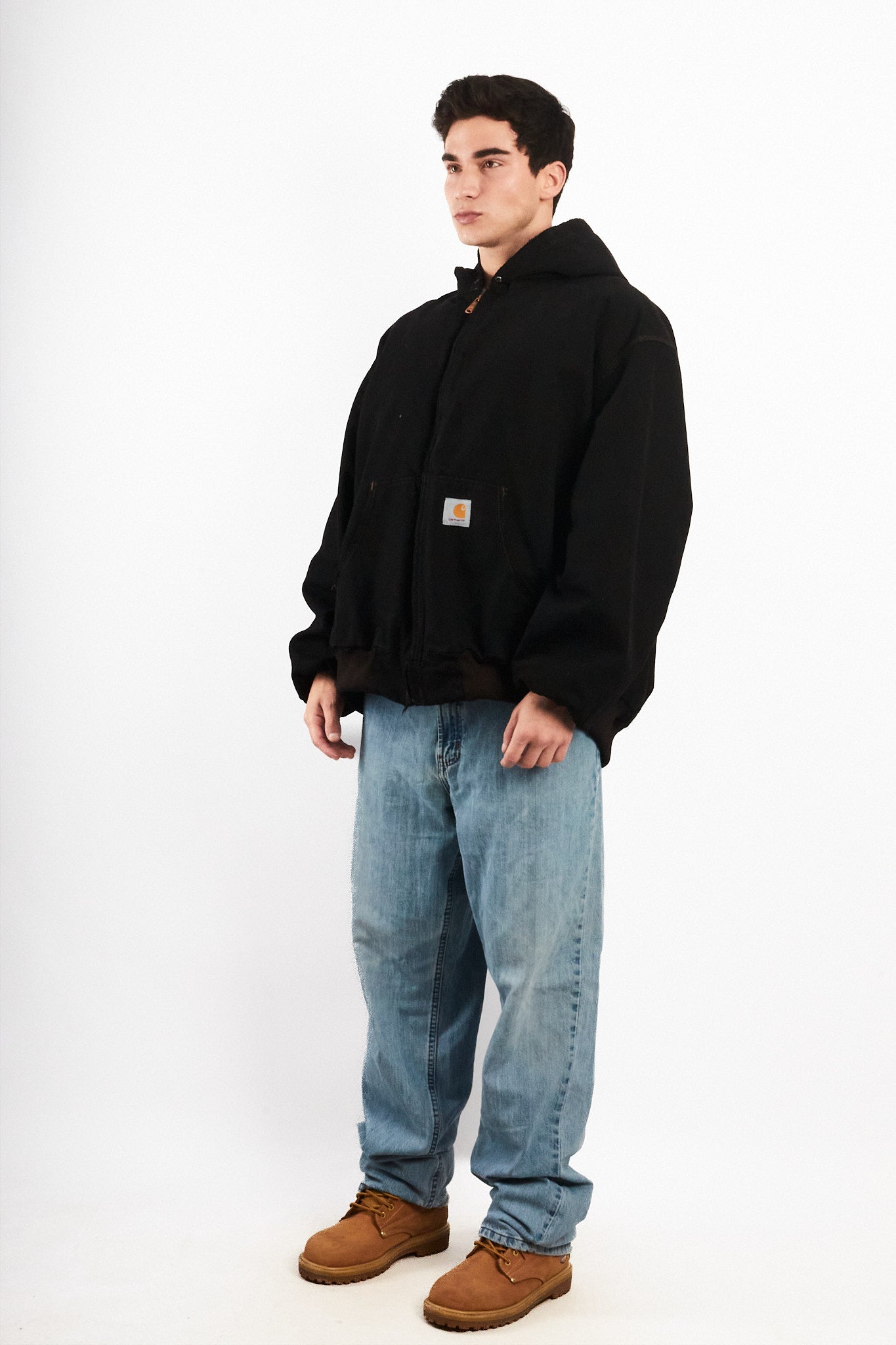 2000 Vintage Carhartt J131 Black Active Jacket (XL/XXL)