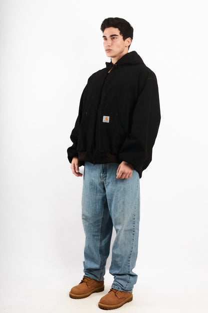 2000 Vintage Carhartt J131 Black Active Jacket (XL/XXL)