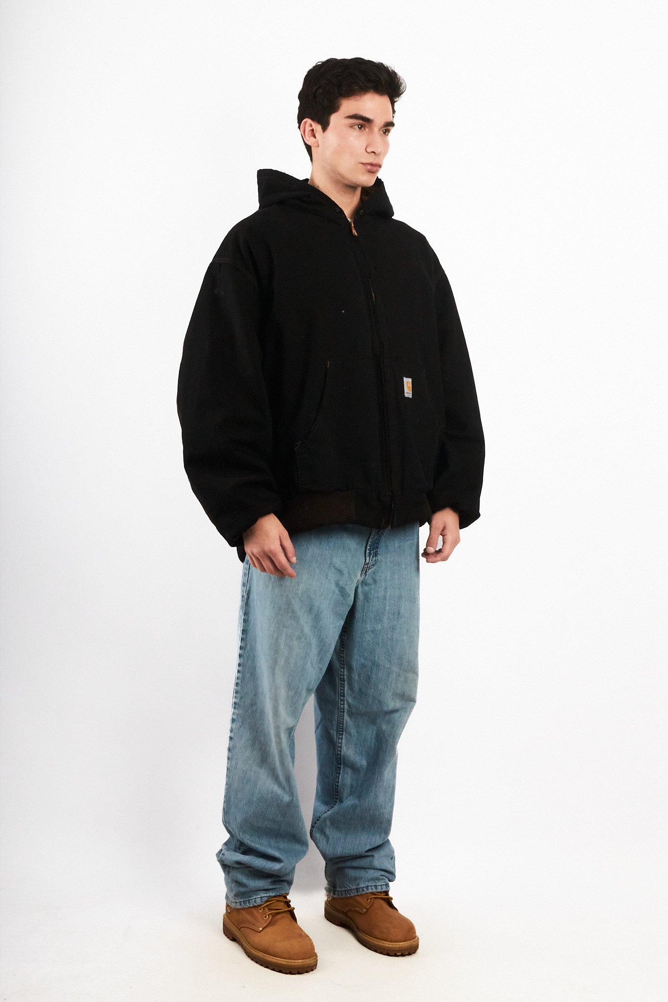 2000 Vintage Carhartt J131 Black Active Jacket (XL/XXL)