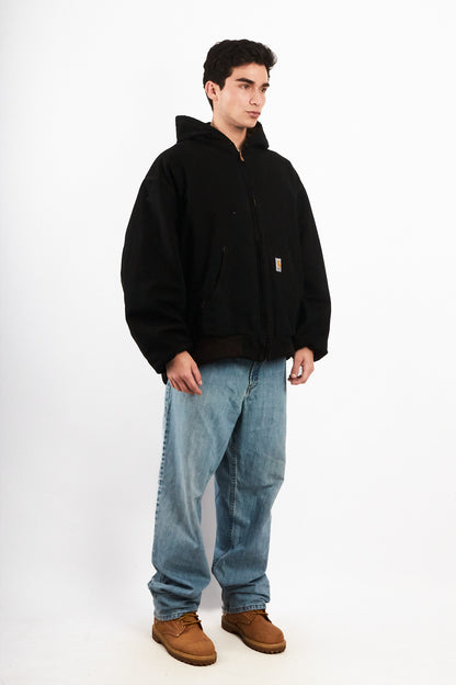2000 Vintage Carhartt J131 Black Active Jacket (XL/XXL)
