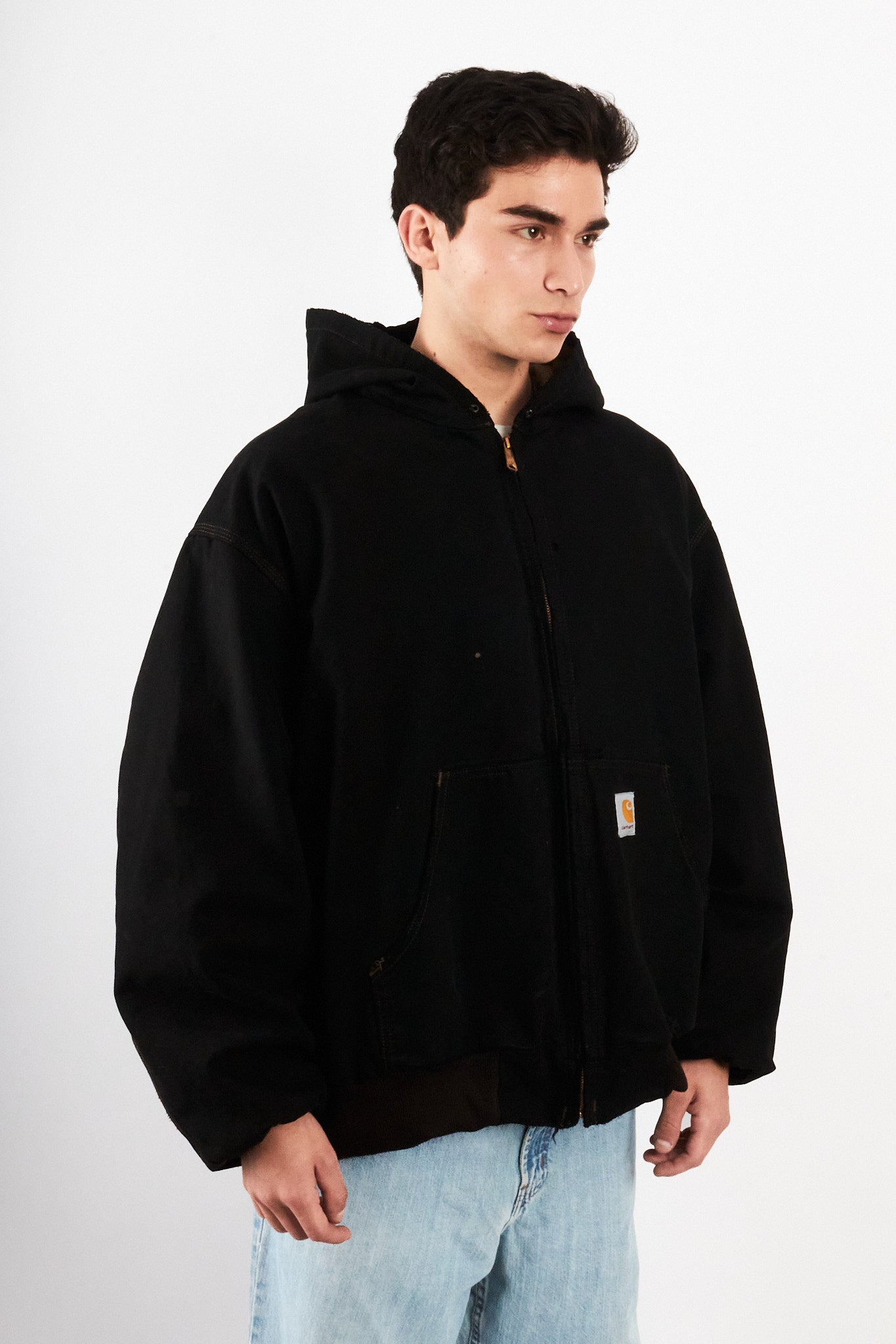 2000 Vintage Carhartt J131 Black Active Jacket (XL/XXL)