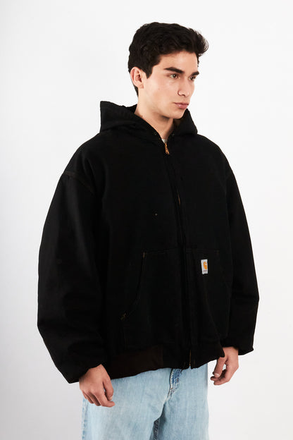 2000 Vintage Carhartt J131 Black Active Jacket (XL/XXL)
