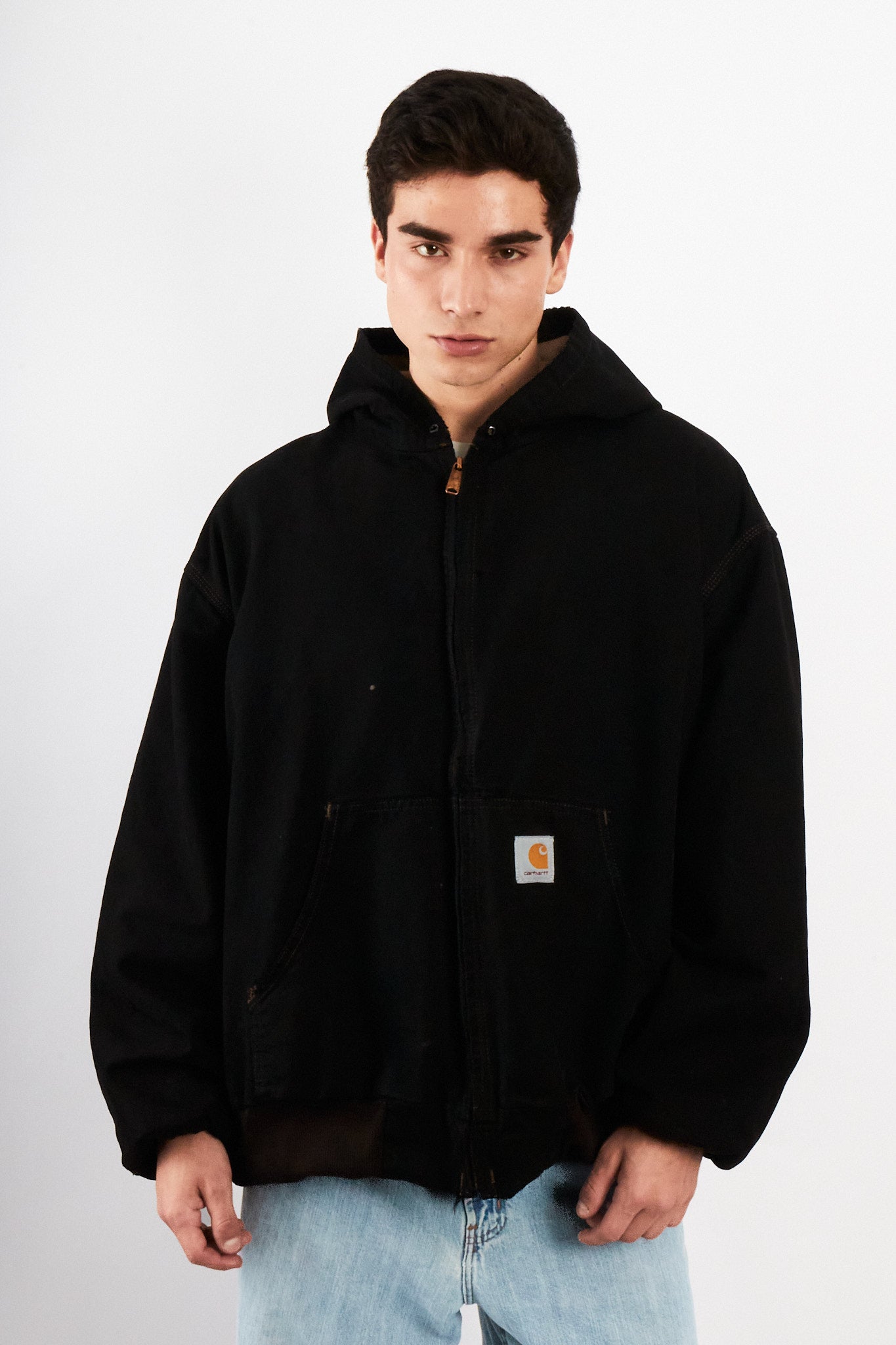 2000 Vintage Carhartt J131 Black Active Jacket (XL/XXL)