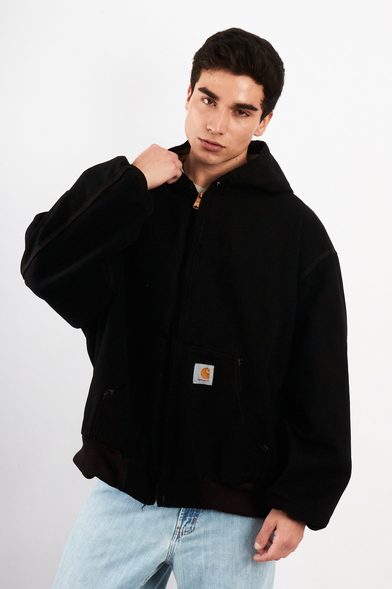 2000 Vintage Carhartt J131 Black Active Jacket (XL/XXL)