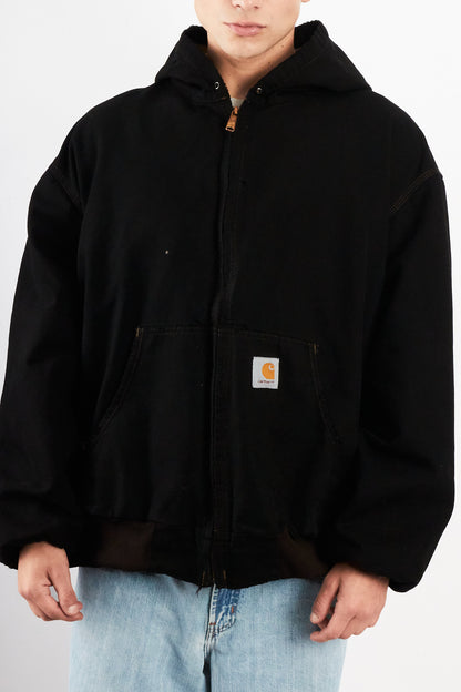 2000 Vintage Carhartt J131 Black Active Jacket (XL/XXL)
