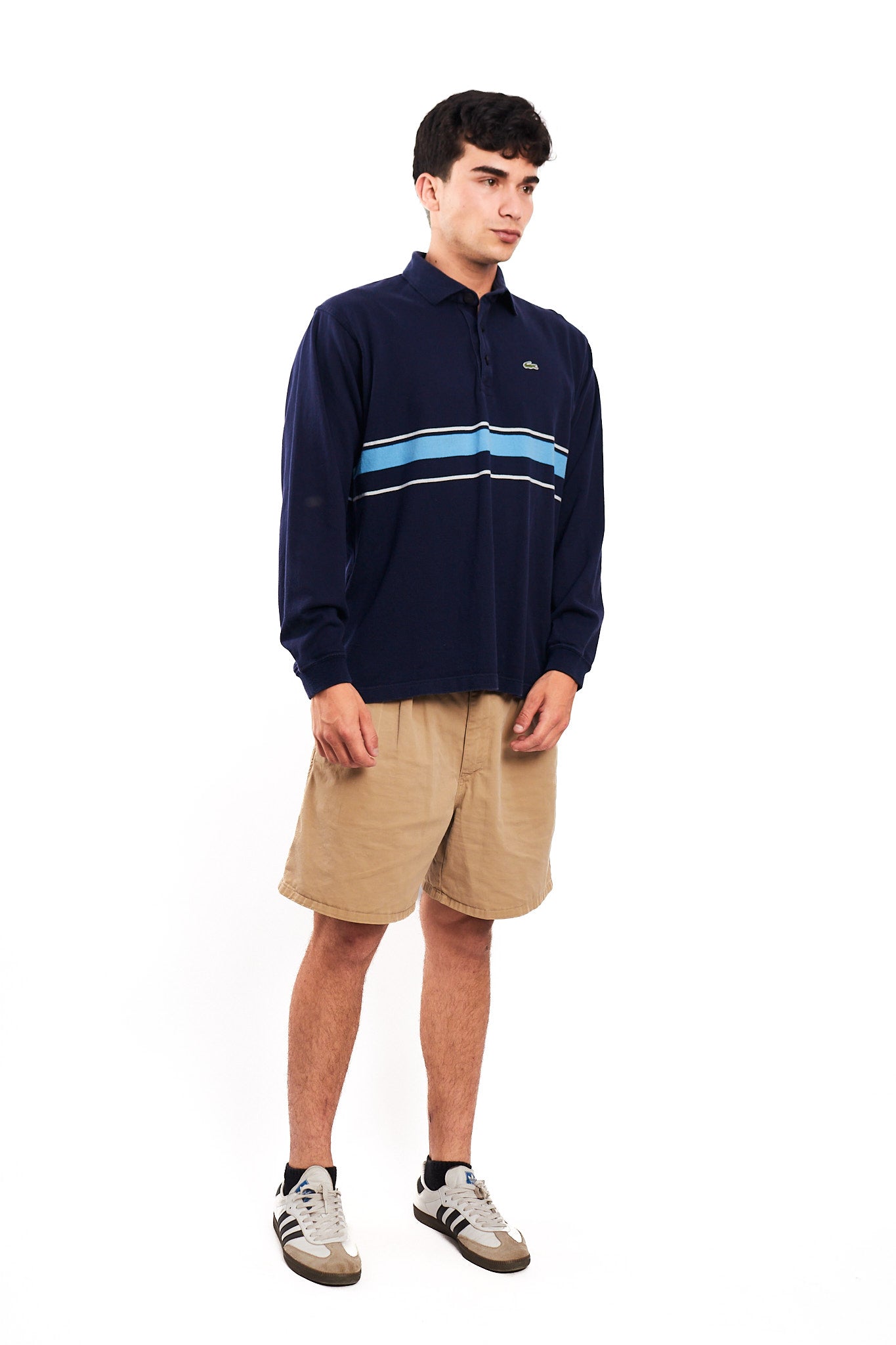 2000 Lacoste Navy Rugby Polo Shirt (L)