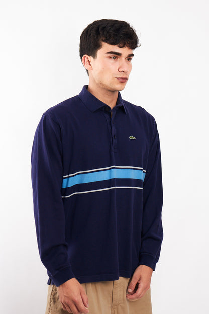 2000 Lacoste Navy Rugby Polo Shirt (L)