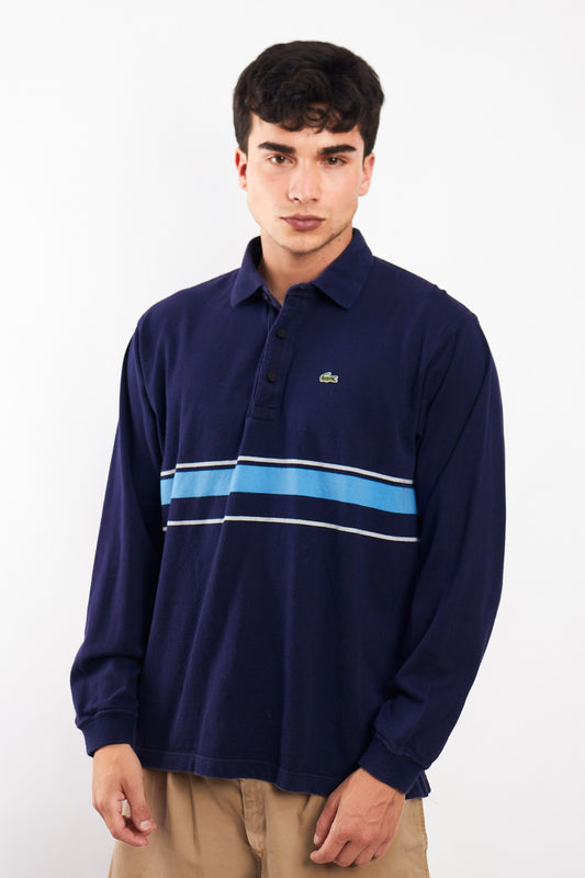 2000 Lacoste Navy Rugby Polo Shirt (L)