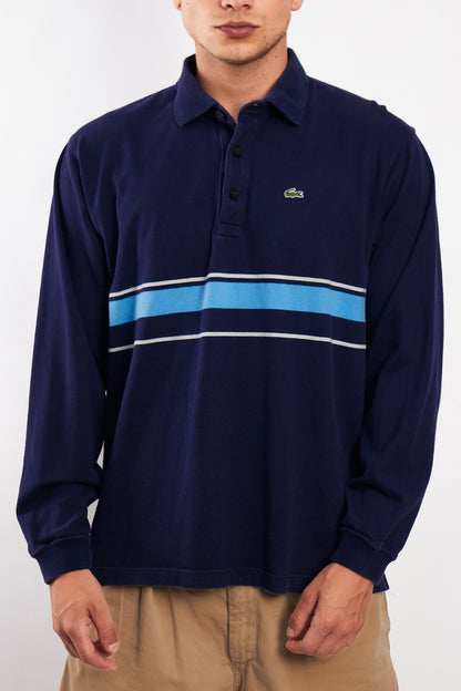 2000 Lacoste Navy Rugby Polo Shirt (L)