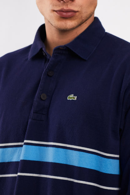 2000 Lacoste Navy Rugby Polo Shirt (L)