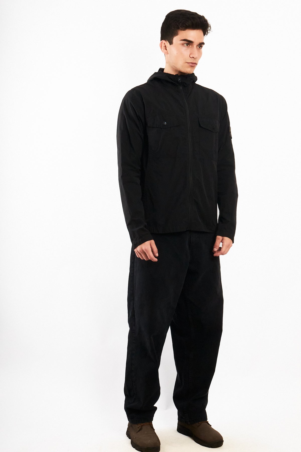 2000 Vintage Stone Island Black Work Jacket (M)